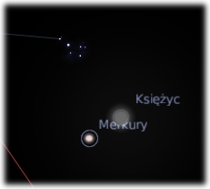 złączenie młodego Księżyca i Merkurego- kliknij a zobaczysz szczegóły złączenie